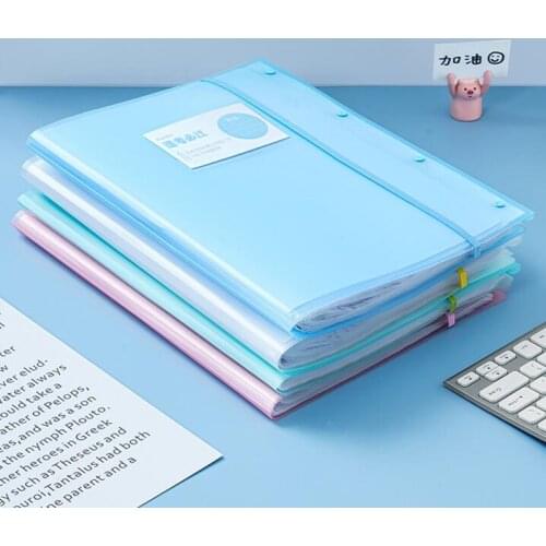 1PC A3 Display Book 20/30/40 Pages Transparent Insert Folder Document Storage Bag for Bank Campus File Office Workplace Student