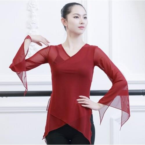 Adult Sexy Belly Dance Transparent Sheer Summer Cardigan Yoga Top Shirt Ballet Costume for Women Dancer Breathable Wear Clothing