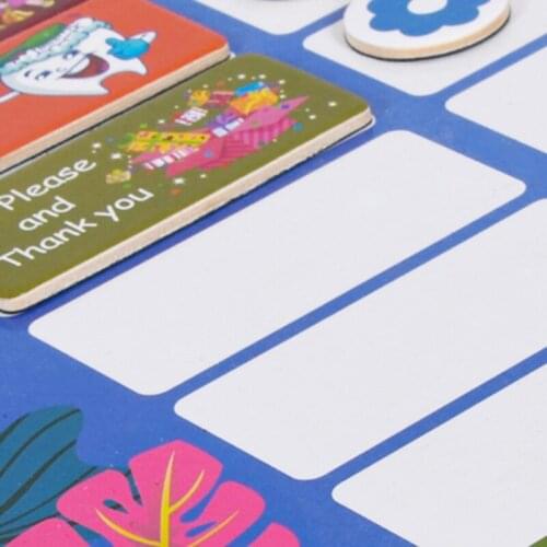 Q9QB 1 Set Interactive Improve Intelligence Portable Educational Toys with Magnetic Kids Simulated Reward Chart for Kids