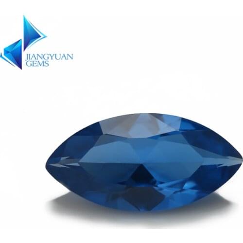 Size 3x6~8x16mm 109# Maquise Shape Brilliant Cut Synthetic Spinel Blue Stone For Jewelry