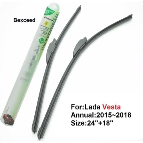 Wiper Blade for Lada Vesta 24"+18" Bexceed of Car Windshield Windscreen 2015 2016 2017 2018