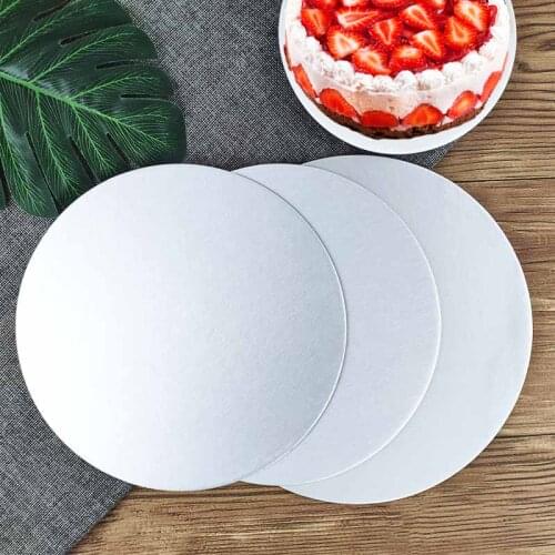 SHENHONG 10-40CM Silver Round Coated Cakeboard Pastries Displays Tray Disposable Cake Circle Base Boards Cake Plate Decorations
