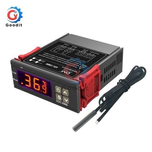 LED Digital Temperature Controller Regulator STC-1000 DC 12V-72V 24V 220V Thermoregulator thermostat Incubator W/ Heater Cooler
