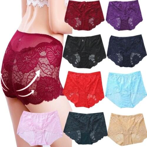 Panties High Waist Lace Sexy Underwear for Women Plus Size