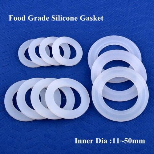 ID 11~50mm OD 19~70mm Food Grade Silicone Gasket High Temperature Resistance Seal Ring Water Dispenser Water Pipe Joint Sealing