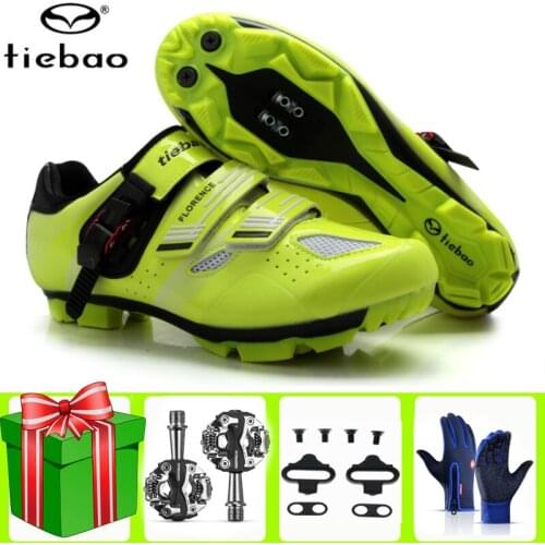 Tiebao Cycling Shoes Sapatilha Ciclismo Mtb Add SPD Pedal Set Bicycle Riding Mountain Bike Original Superstar Men Sneakers Women