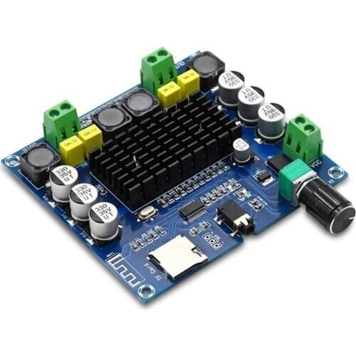 1PCS NEW TPA3116 2x50W Bluetooth 4.1 Digital Power Amplifier Board Stereo AMP Module Support TF Card AUX Potentiometer