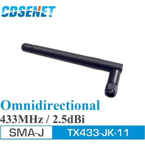 10Pcs/Lot 433MHz Rubber Antenna Original CDSENET TX433-JK-11 110mm 2.5dBi Flexible sma 433MHz Antennas for Communications