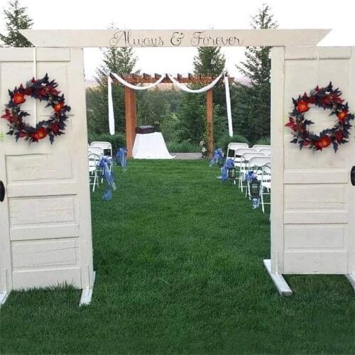 12” Halloween Poppies Wreath Flower Wreaths Garland for front Door Halloween Party Thanksgiving Day Decoration