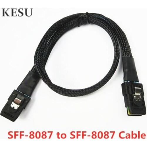 Free Shipping High Quality 12Gb/s Mini SAS Server Backplane Cable SFF-8087 to 8087 36Pin-36Pin Generic for MINI SAS 4i raid card