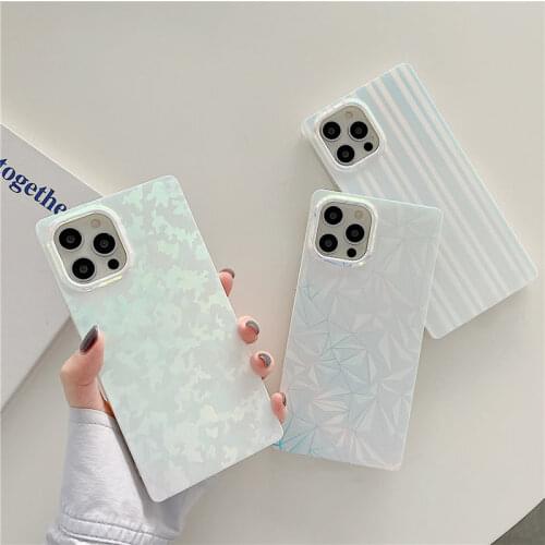 Dream Shell Laser Phone Case For iPhone 12 11 Pro Max XR XS Max X 7 8 Plus SE 2 12 11 Pro 11 Shockproof Bumper Aurora Back Cover