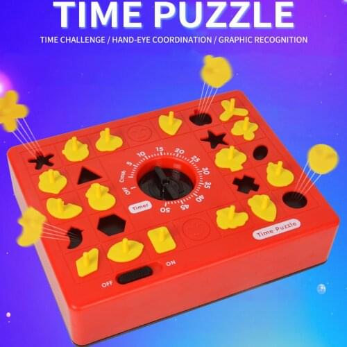Children Fun Board Games Timing Time Matching Puzzle for Early Education Parent-Child Educational Toys for Boy Gifts