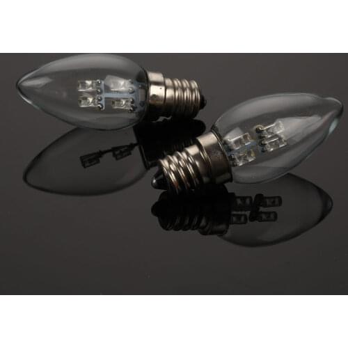 E12 LED Candelabra Light Bulb 4LEDS Candle Lamp 0.8W Light Warm / Cold White