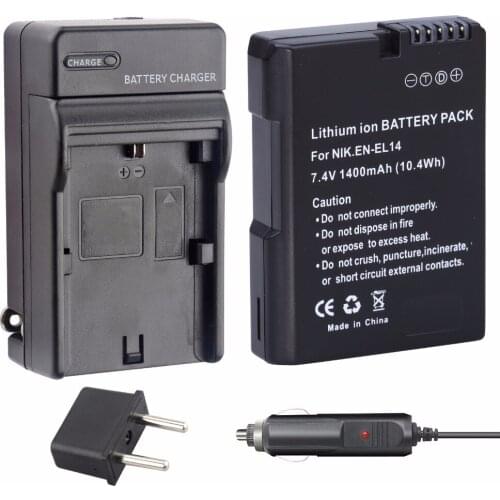 EN-EL14 EN EL14 ENEL14 digital camera Battery batterie AKKU &Charger for Nikon D5200 D5100 D3100 D3200 P7100 P7000