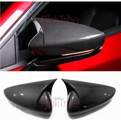 Chrome Rear View Cover Trim Rearview Mirror Case Cap Overlay For Mazda CX30 CX-30 2020 2021