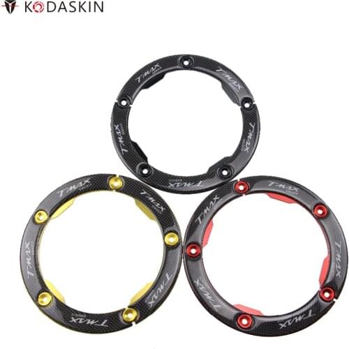 KODASKIN Motorcycle Transmission Belt Pulley Chain Cover CNC Carbon fit for Yamaha TMAX T-MAX 530 2012-2017