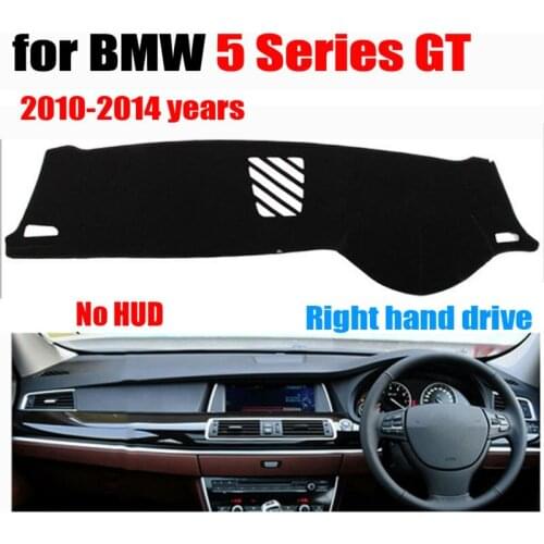 RKAC Car dashboard covers for BMW 5 Series GT Low configuration 2010-2014 Right hand drive dashmat pad dash auto accessories