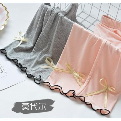 Girls' leggings thin summer childrens cropped trousers casual Korean new pants childrens clothing pants