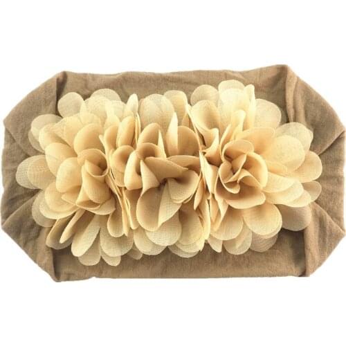 MengNa 30pc/lot Kids Girl 2.8inch Chiffon Flower Match Wide Nylon Headbands Children Girls Photo Props or party Hair Accessories