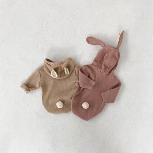 Menoea Newborn Baby Outfit 2021 Spring Autumn Children Kids Clothes Bunny Ear Infant Girl Rabbit Bodysuit Cute Boy Clothing