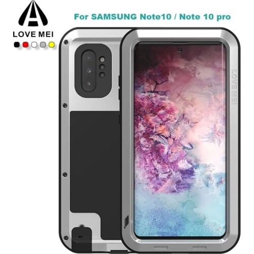 LOVE MEI Metal Case for Samsung Galaxy Note 10 Shockproof Phone Cover for Samsung Note 10 pro 5G 360 Full Body Protective Case