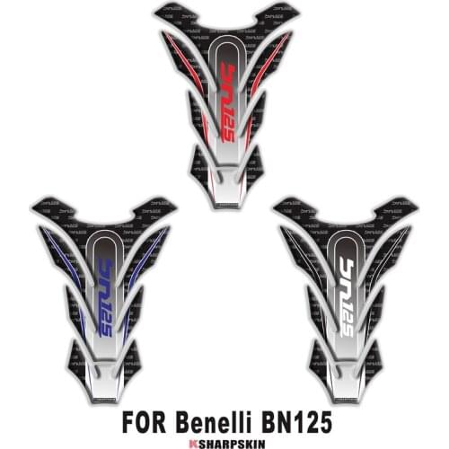 Motorcycle fuel tank pad 3D personality protection stickers fishbone motobike stickers For Benelli BN125 bn 125