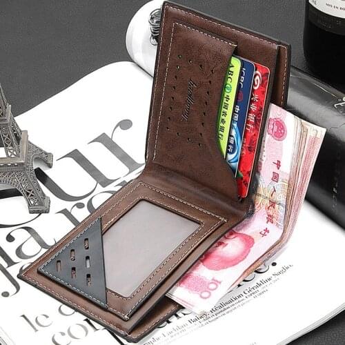 Mens Leather Brand Luxury Wallet Short Mens Wallet Credit Card 2020 Top Vintage Male Small Wallet Purse Brand Wallet