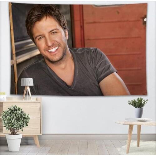 ShunQian Luke Bryan Wall Tapestry 3D Printing Custom Yoga/Office/Sofa Tapestry Bedspread For Kids Room College Dorm Decoration