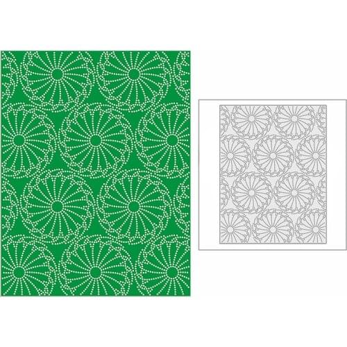 New 2021 Spotty Flower Ball Panel Metal Cutting Dies for DIY Scrapbooking and Card Making Background Embossing Craft No Stamps