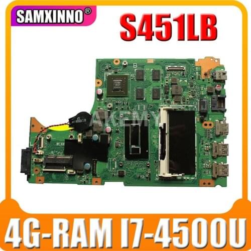 New 90MB02V1-R02000 Laptop motherboard For ASUS S451LB S451LN S451L V451 V451L Mainboard 4G-RAM I7-4500U GT740M