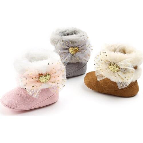 New Style Semi-Resin Sole Winter Style Thick Baby Warm Shoes Cotton Boots Baby Boots BABYS Shoes