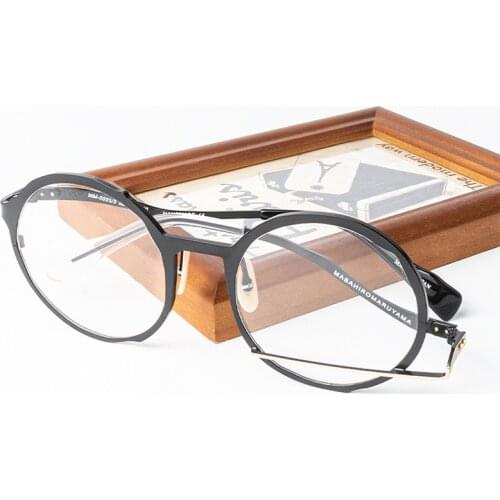 Maruyama Masahiros new personality full frame can be equipped with myopia titanium frame glasses frames eyeglasses frames
