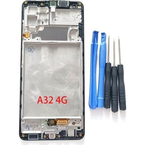 Original AMOLED Display For Samsung Galaxy A32 4G A325 A325F SM-A325M SM-A325F/DS LCD Touch Screen Digitizer Assembly