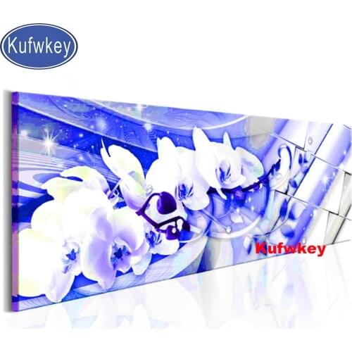 Full square/round Drill Diamond Painting"Blue Orchid"Cross Stitch 5D DIY Diamond Embroidery Flowers Home Decoration large