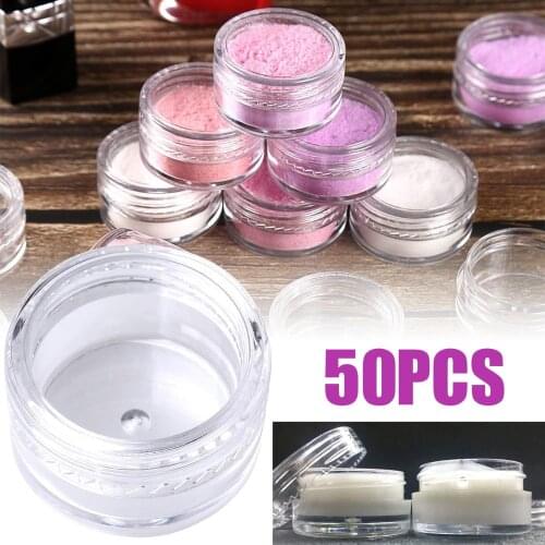 Empty Cosmetic Small Box Transparent Clear Refillable Bottles Portable Plastic Round Jar With Lid Powder Liquid Jewelry Bottles