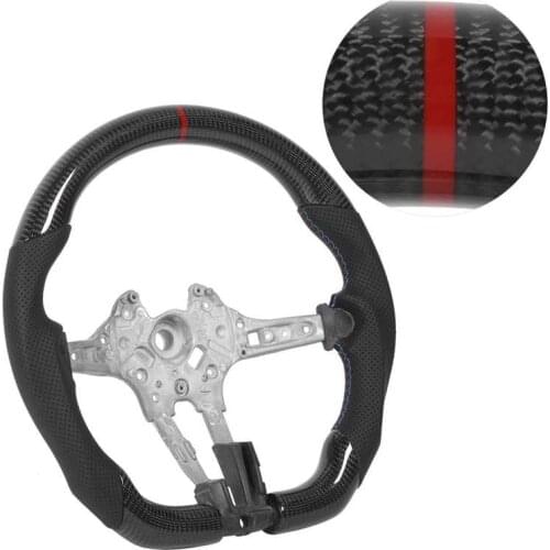 Custom Carbon Fiber Steering Wheel Perforated Leather For BMW F20 F22 F30 F32 M2 M3 M4