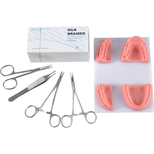 Silicon oral suture model Needle with thread apparatus Medical teaching and training tools for periodontal suture Skill training