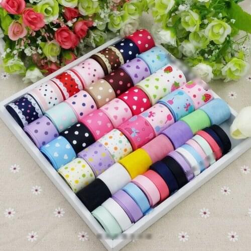 Blue Ribbon Ribbon Package Adult Hair Accessories Hairpin Bow Manual diy Material Package Starter Set (Total 51meters)