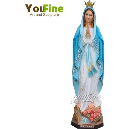 117cm Our Lady Of N.D.Lourdes Resin Statue Catholic Religious Statues Of Mary Our Lady Lourdes Resin Sculpture For Home Decor