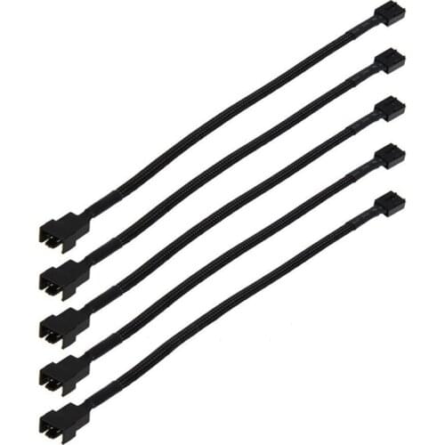12 inch 5PCS 4 Pin PWM Connector Case Fan Extension Power Cable for Computer