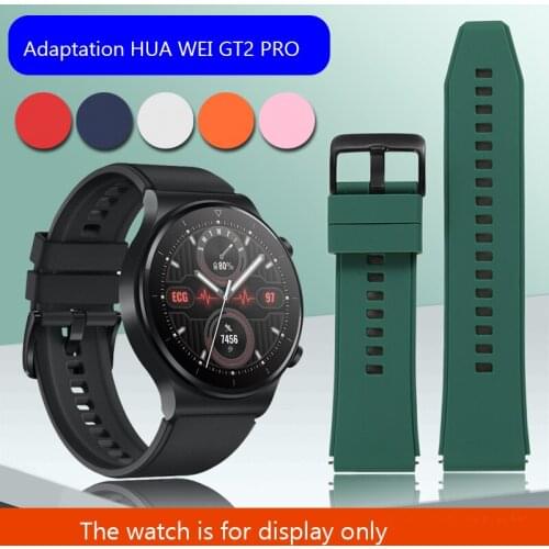 Waterproof Silicone Strap 22mm Black White Red Orange Blue Bracelet For Huawei Watch GT PRO Quick Release