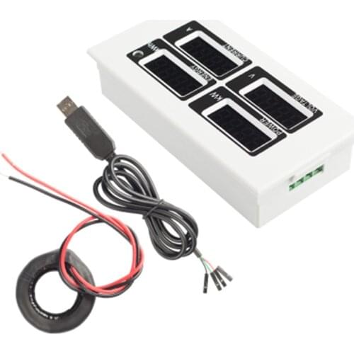 PEACEFAIR PZEM-004 AC LED Voltmeter Ammeter 220V 100A Current Voltage Watt Kwh Electric Ampere Meter With CT Coil USB Cable
