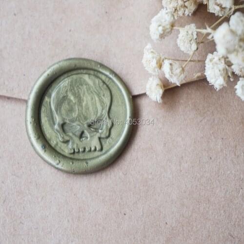 Skull Wax Seal | Punk Wedding Invitation | Gothic Wax Seal Stamp