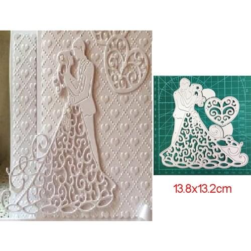 Cutting dies Wedding Couple Metal Cutting Dies Stencils dies for DIY Scrapbooking dies Paper Craft Card Making Embossing Die Cut