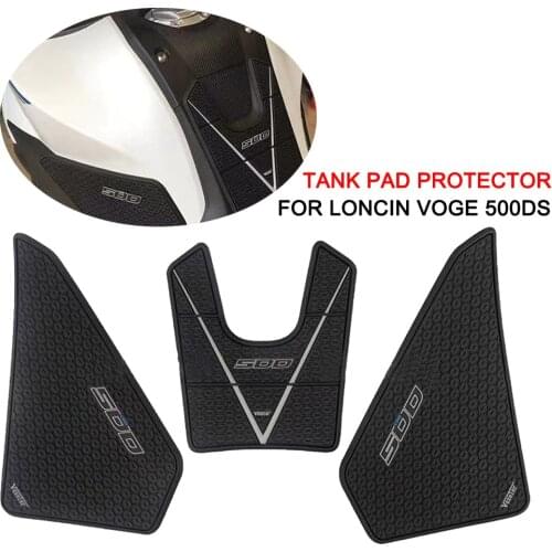 For Loncin Voge 500DS 500 DS Tank Pad Protector Sticker Decal Gas Knee Grip Tank Traction Pad Side