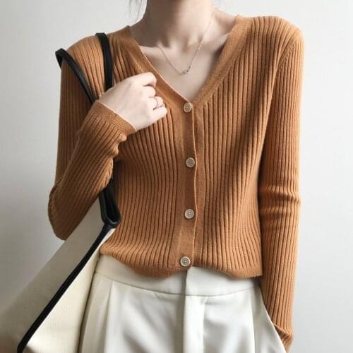 Knitted Cardigan Women Short Spring Autumn Korean Short Coat Fairy Sweater Warm Single Breasted Casual Cardigan Largo Mujer