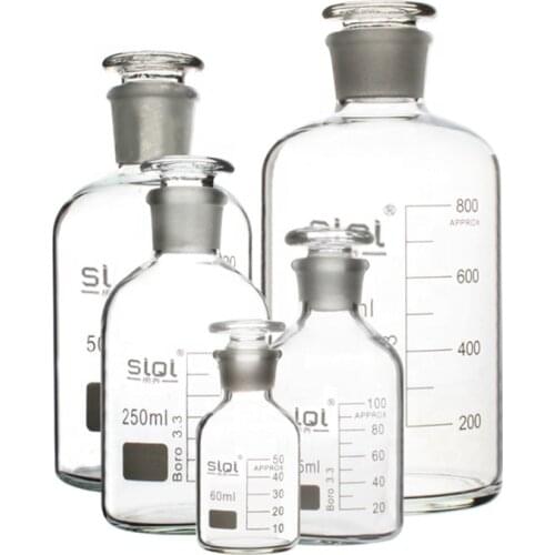 60ml---1000ml With Scale Thickened High Borosilicate Ground Glass Bottle Lead-free Sample Bottle Chemical Experiment Utensil