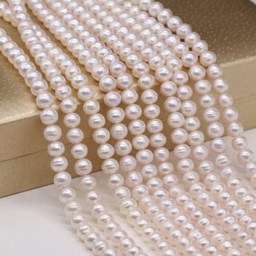 Natural Freshwater Pearl Round Loose Beads 8-9 MM For Jewelry Making DIY Necklace Bracelet Earrings Accessory