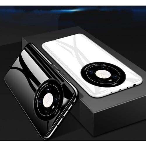 For Huawei Mate 40 Pro Case Luxury Matte Hard PC+Tempered Glass Protective Back Cover Case for huawei mate 40 40pro phone shell
