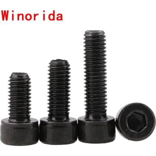 DIN912 Promotes M22-M24, Black Cylindrical Head Bolt with Hexagon Screw In 12.9 Grade High Strength Cup Head 1PCS
